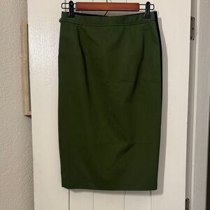 Givenchy Forest Green Pencil Skirt